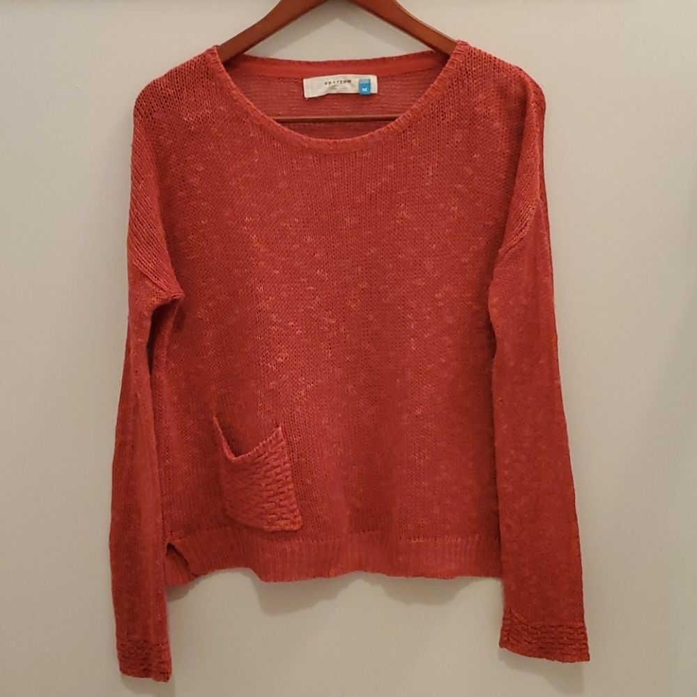 Anthropologie Sparrow Linen Blend Knit Swe…